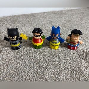 Fisher Price Little People DC Comic Superheroes Lot of 4 Characters